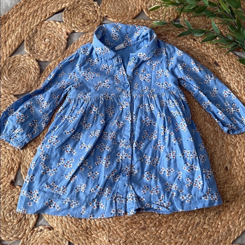 Baby Gap floral Shirt‎ Dress. Size 12-18mo
